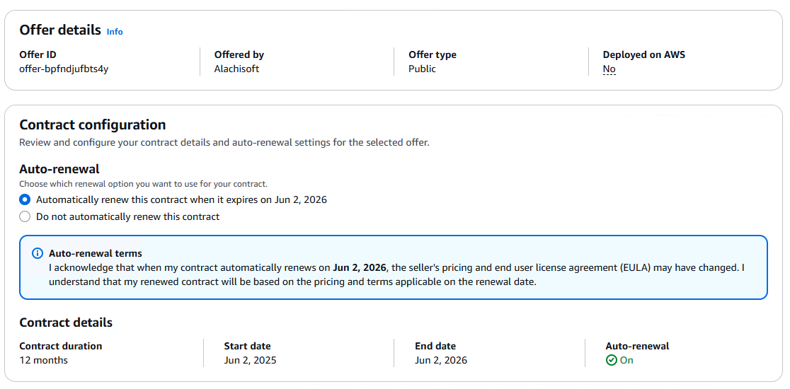 Auto Renewal Option