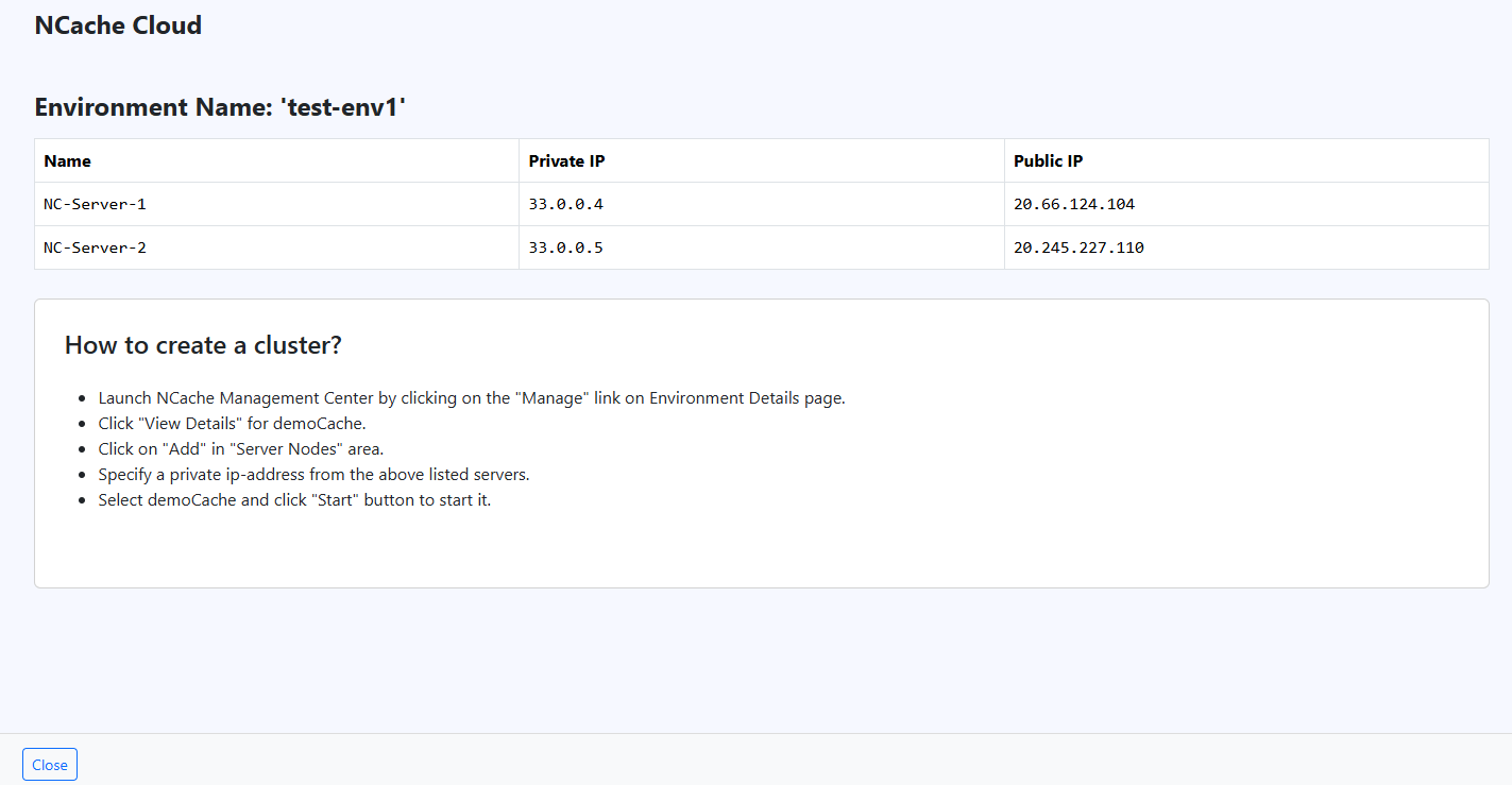 Cluster Info Cloud Portal