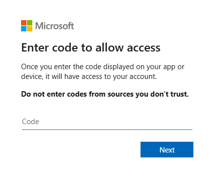 VNET Peering Authentication Code