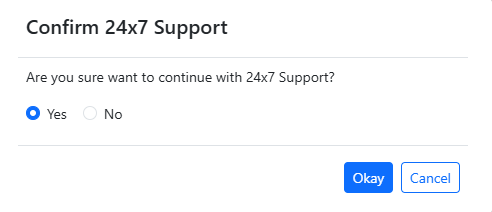 24/7 Support Quotation Confirm