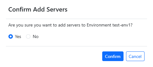 Add Server Cofirmation Prompt