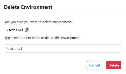 Delete Environment