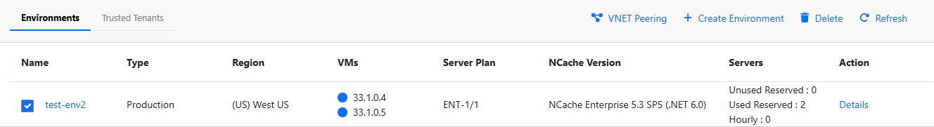 VNET Peering Environments