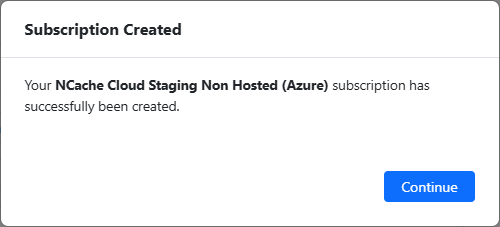 Subscription Created Prompt