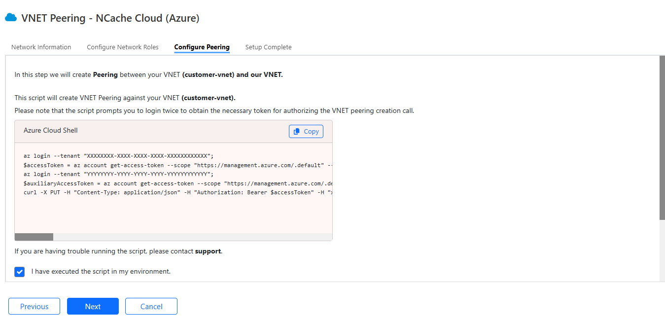 Configure Peering