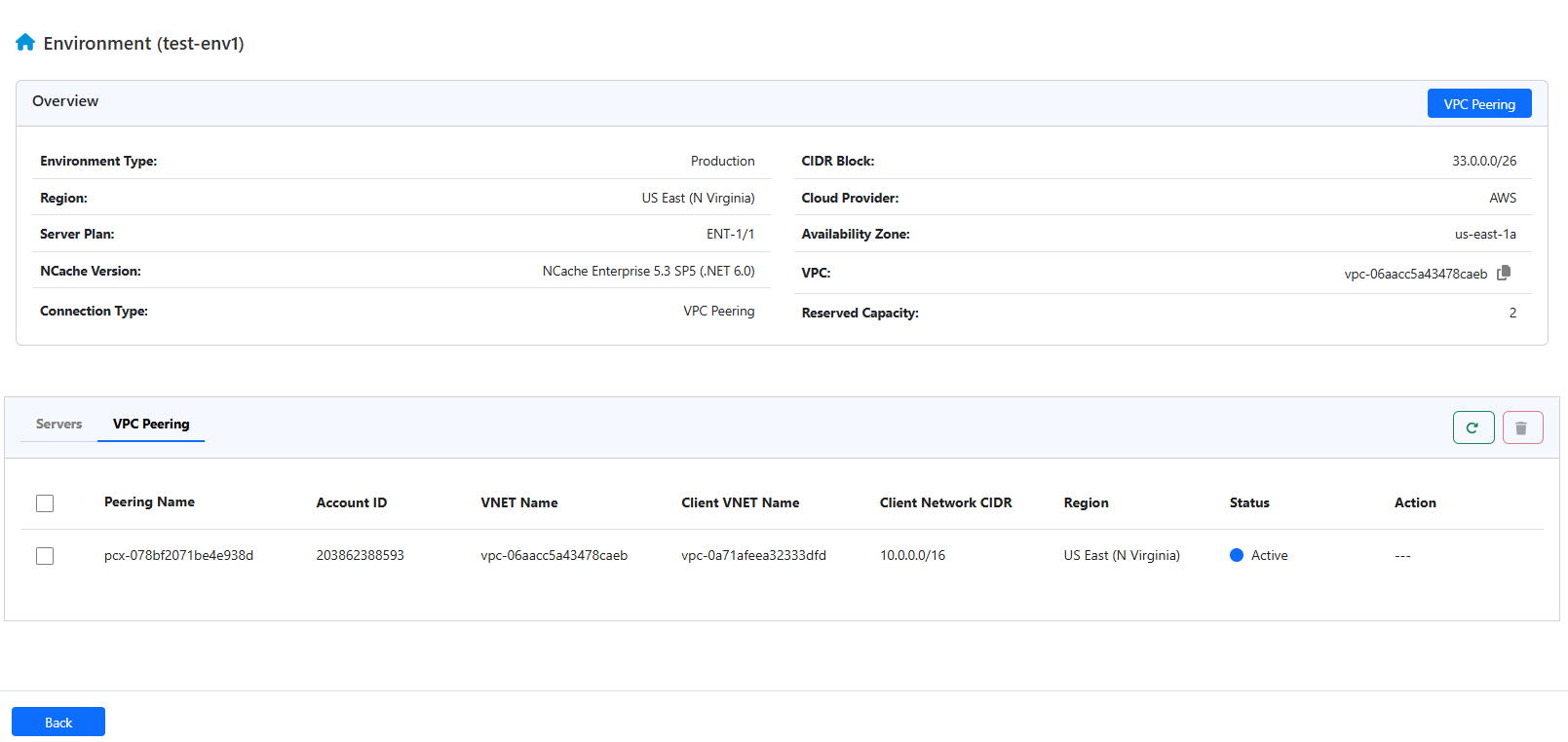 VPC Peering Dashboard