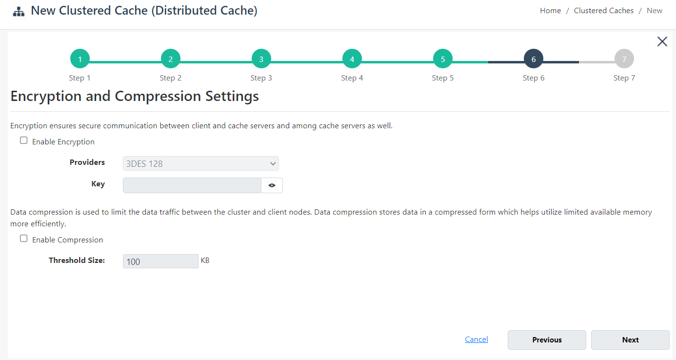 Encryption and Compression Settings