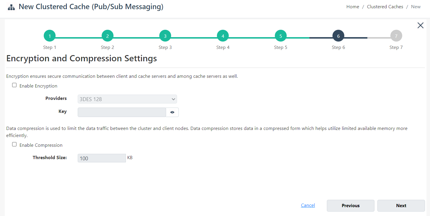 Select Encryption and Compression Web