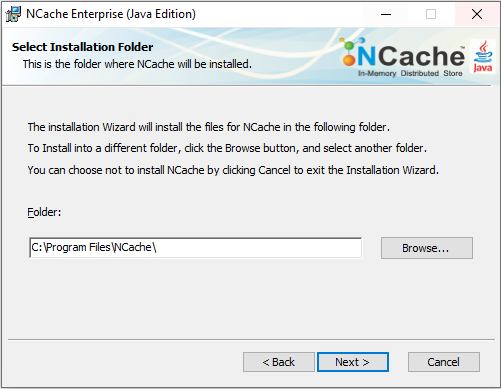 NCache Windows Installation Location
