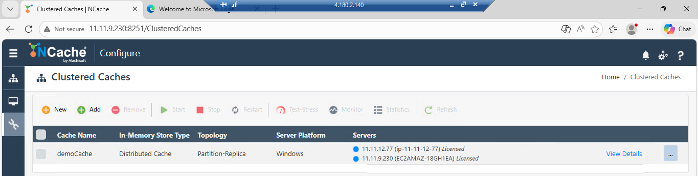 Management using Private IP with Management Port