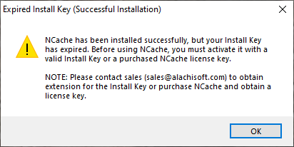 Installation Key has Expired