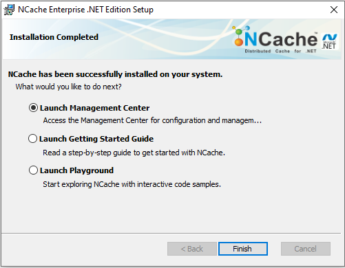 NCache Windows Installation Success