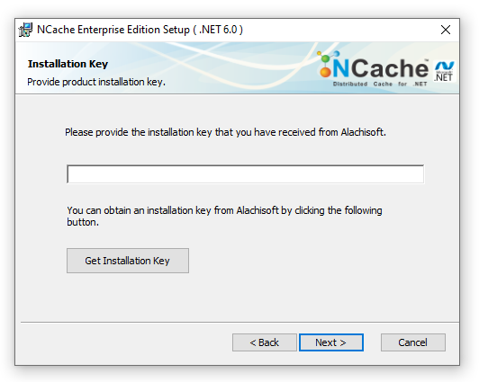 NCache Windows Installation User Info