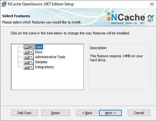 NCache Windows Installation User Info