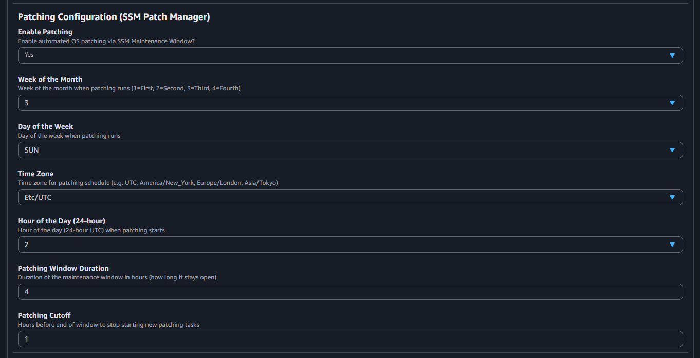 Patching Configuration