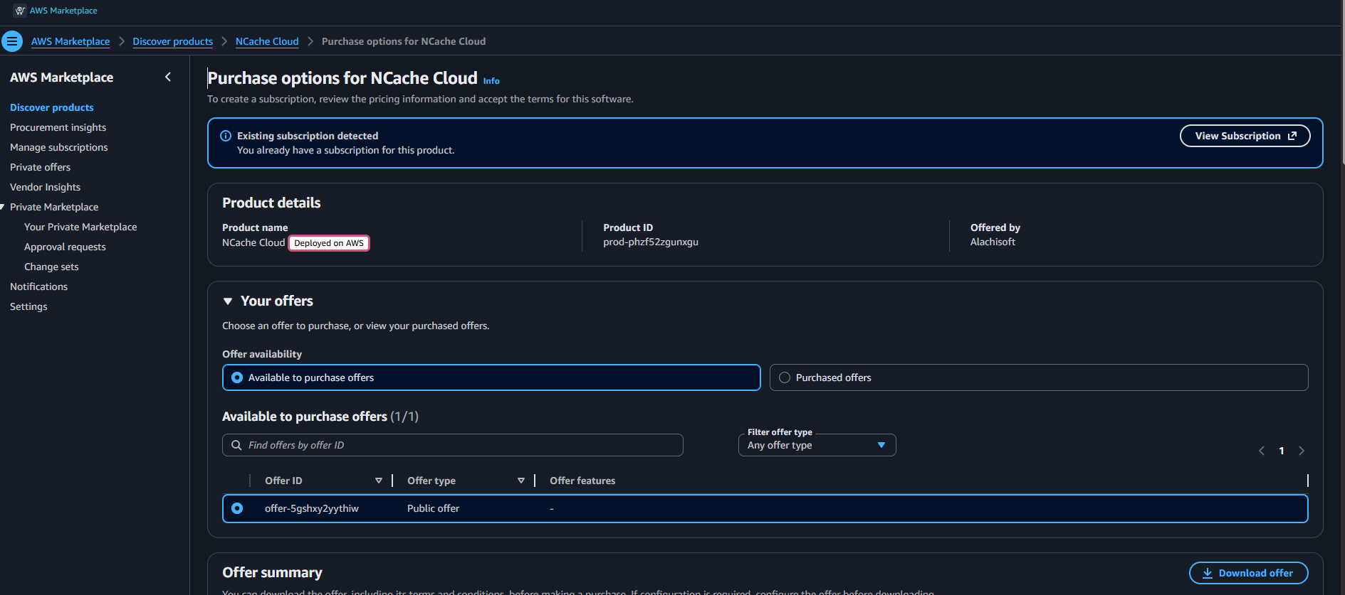 Purchase options for NCache Cloud