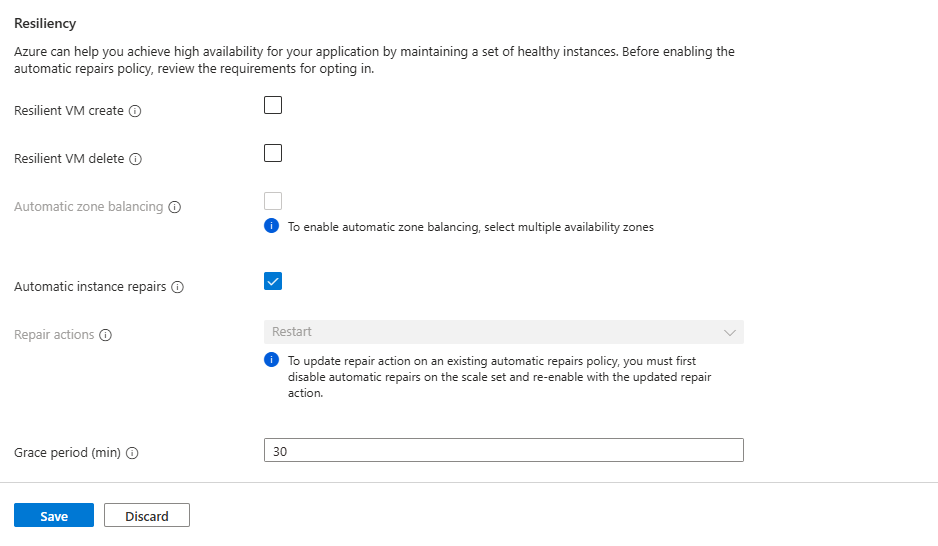 Automatic Instance Repairs