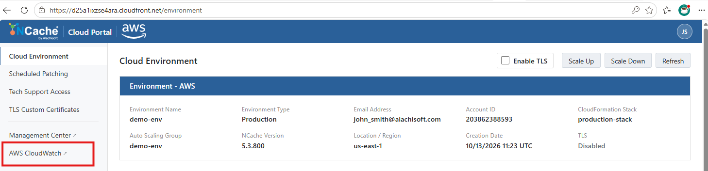 Accessing the Dashboard through AWS CloudWatch