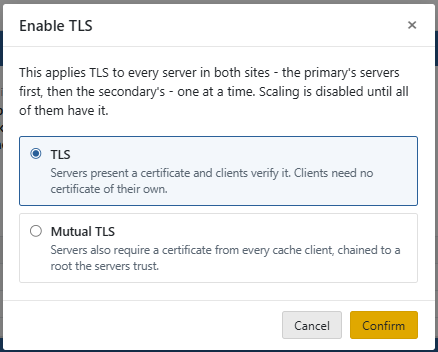 Enable TLS Prompt