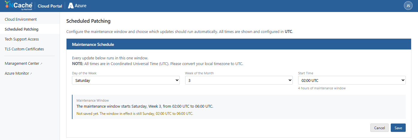 Maintenance Schedule