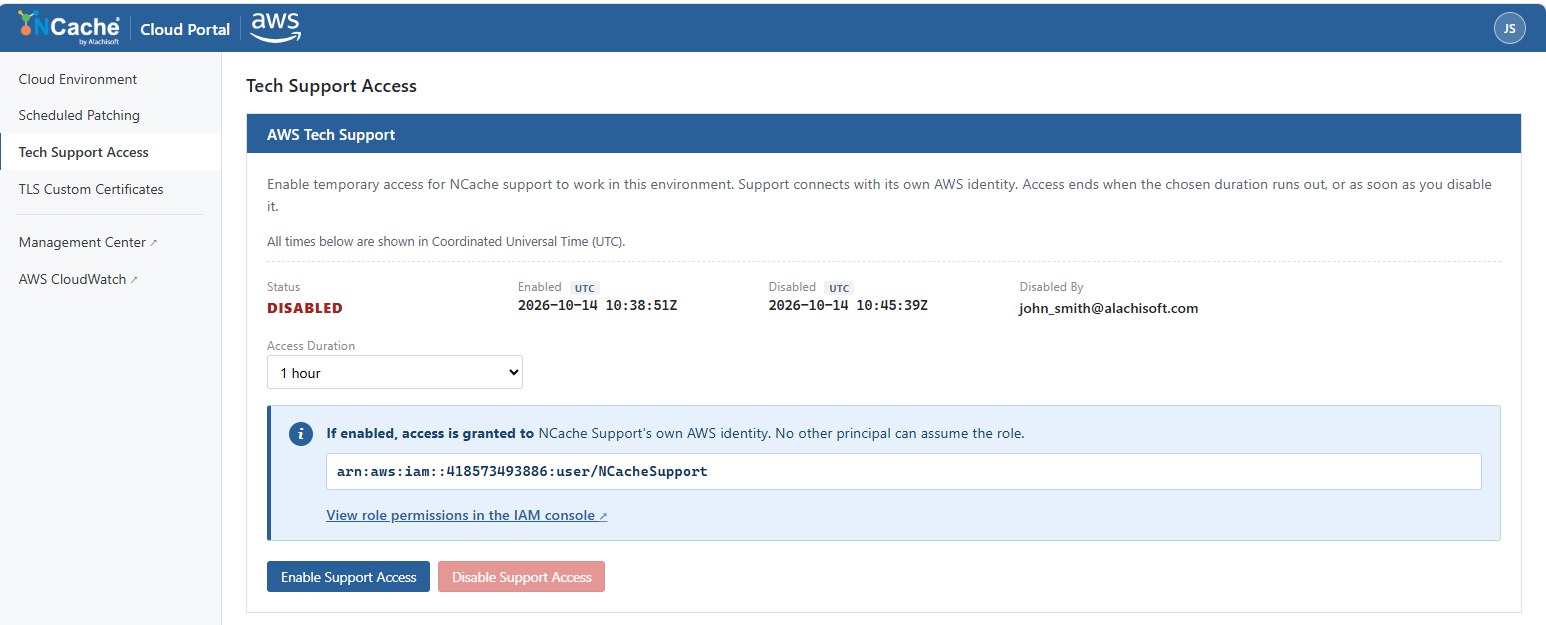 Tech Support Access AWS