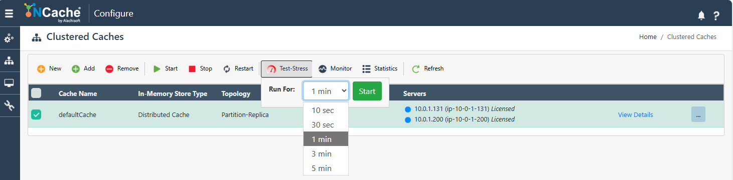 Test Stress Management Center Cloud