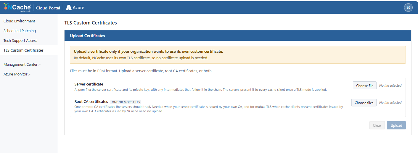 TLS Custom Certificates