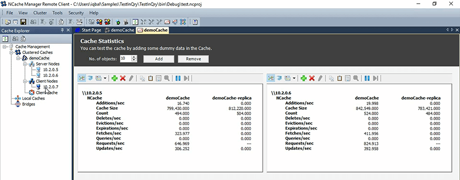 Statistiques du cache