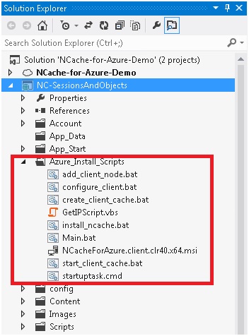 NCache Scripts de instalação do Azure