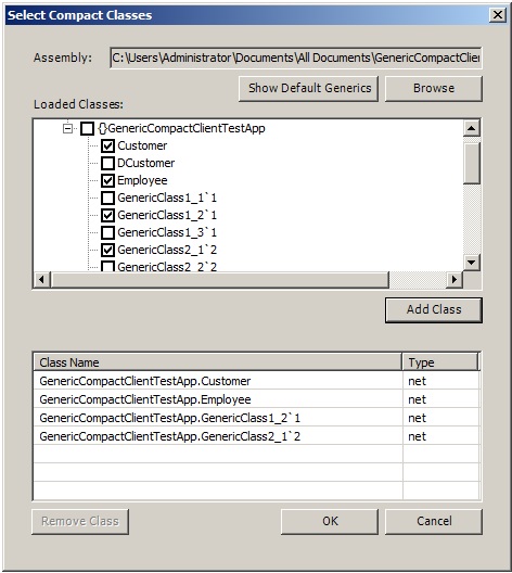 Compact Classes in Serialization