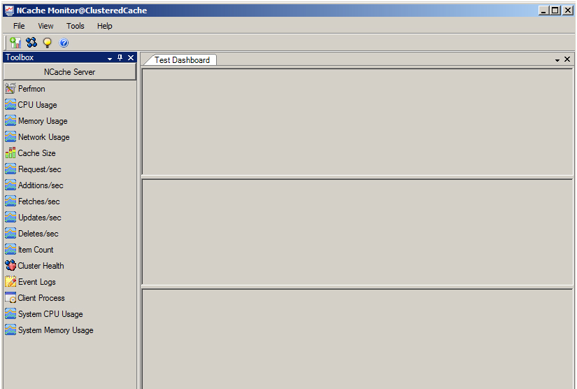 NCache Painel de monitoramento de cluster