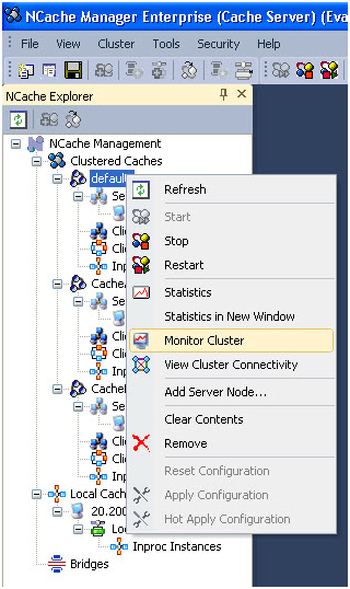 NCache Gestionnaire de cluster