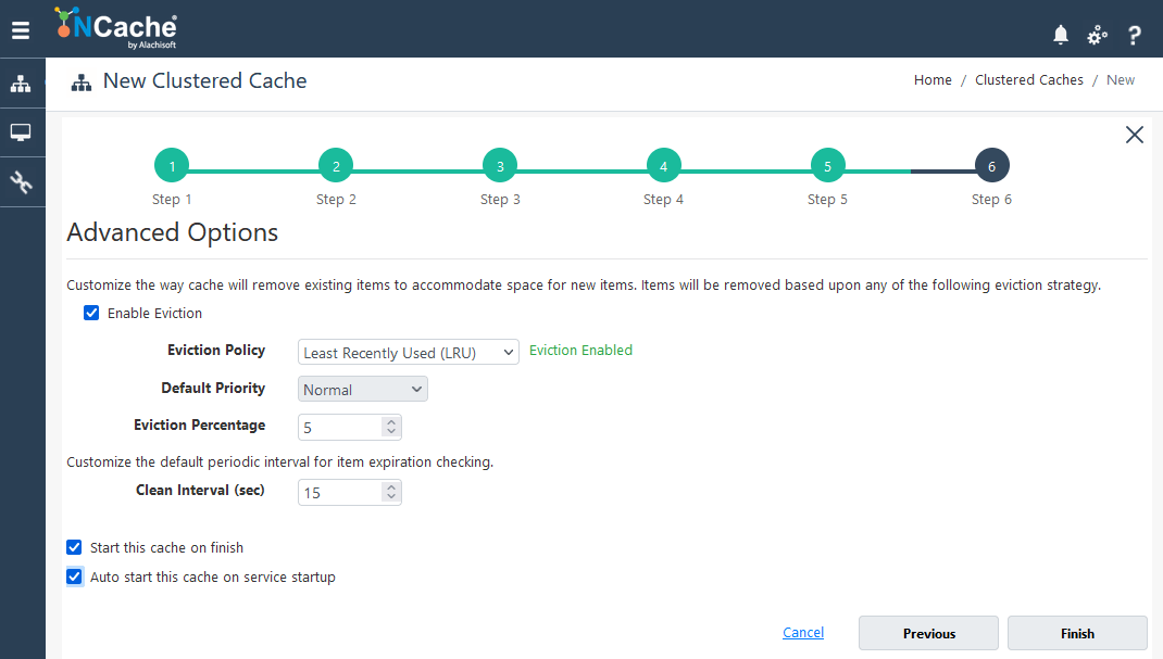 Figure 1: Enable eviction at cache creation