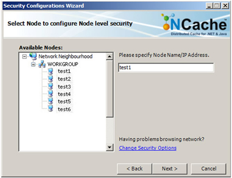 NCache security configuration