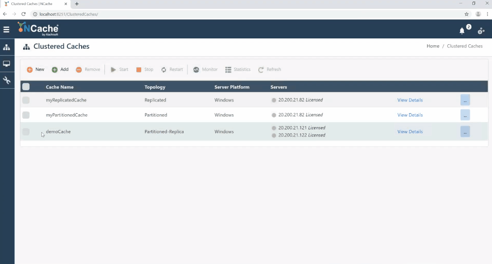 Test Cache Cluster