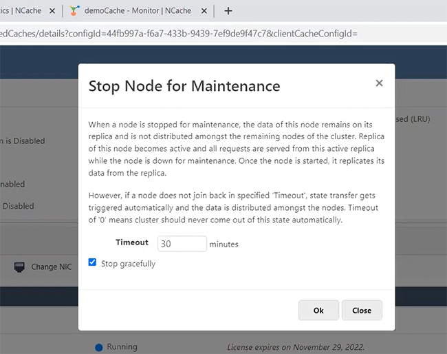 Stop Node for Maintenance