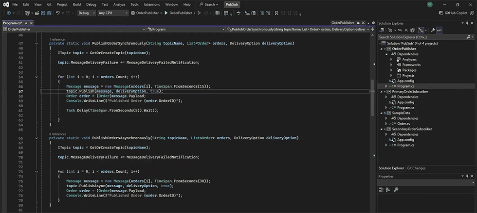Sample Application - Pub/Sub Messaging with NCache