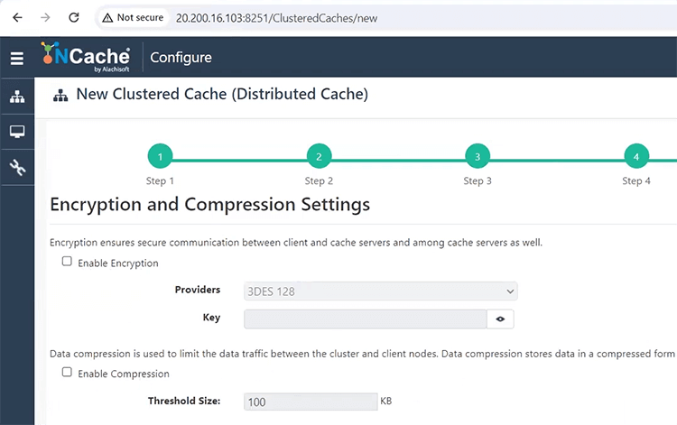 Encryption and Compression Settings