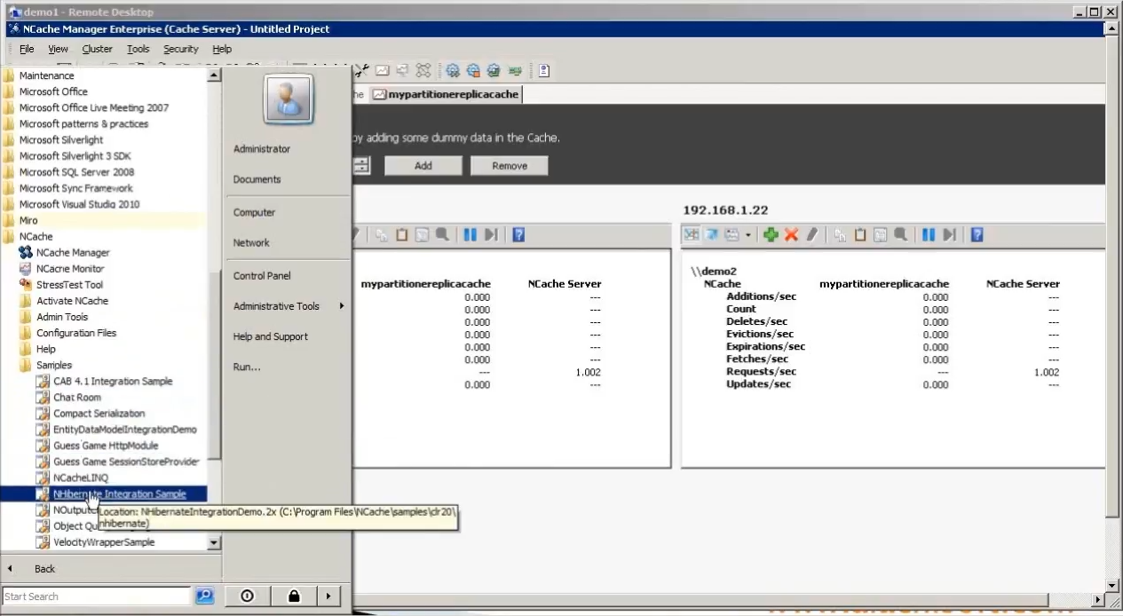 Amostra de Integração NHibernate