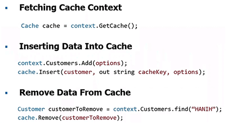 EF 핵심 특정 NCache API