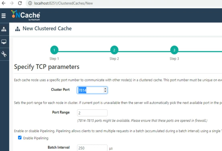 Specify TCP Parameters